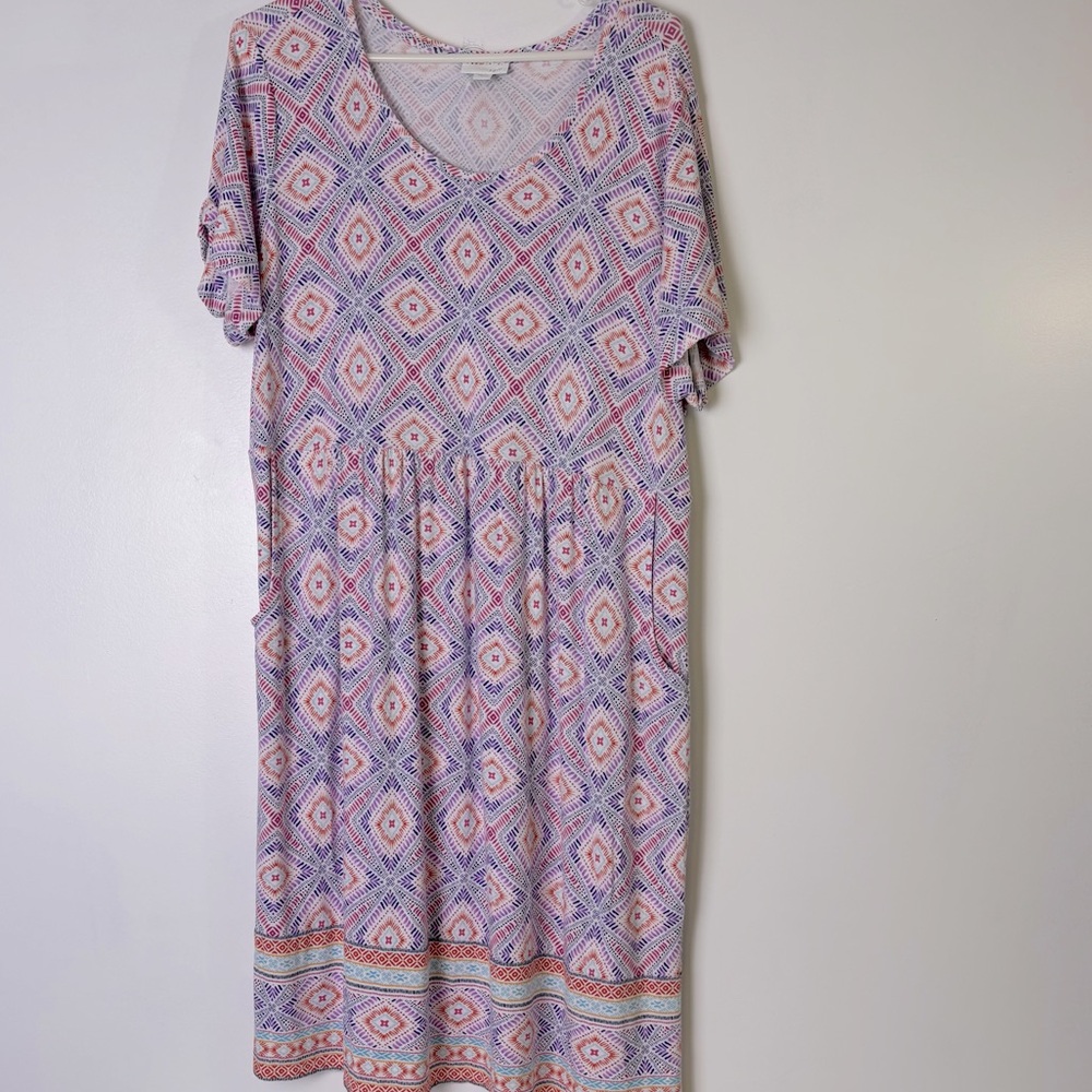J. Jill Geometric Patterned Dress